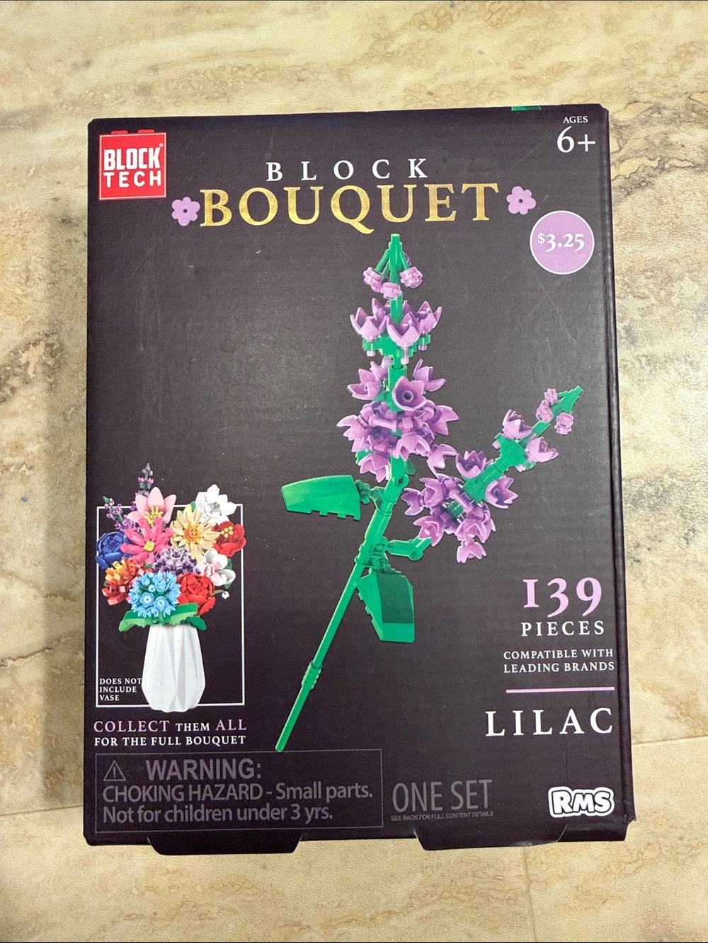 Block Bouquet Lilac Floral Building Set
